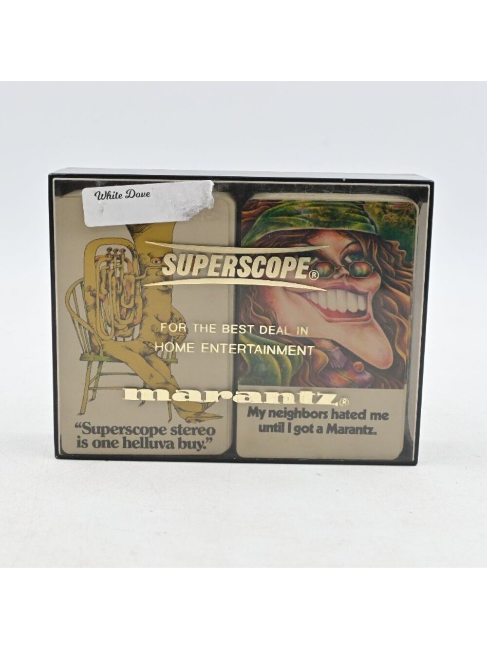 Superscope Marantz Playing Cards In Case Double Deck Retro Humor Art Vintage